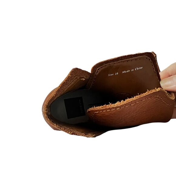 Dolce Vita Shep Brown Leather Ankle Booties Size 10 - Picture 7 of 10